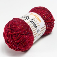 Пряжа 70% акрил, 30% шёлк "Softy Shine" 50 гр 85 м цвет 10 бордо