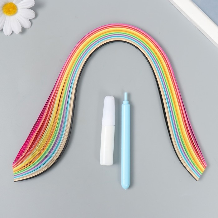 Набор для квиллинга (клей ПВА, инструмент для квиллинга, 160 полосок 0,5 см) МИКС Набор для квиллинга (клей ПВА, инструмент для квиллинга, 160 полосок 0,5 см) МИКС