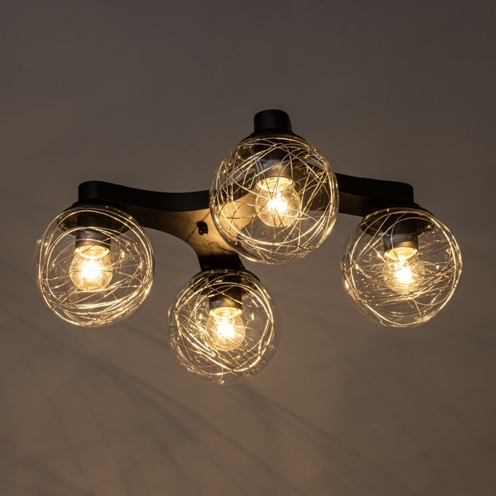 Люстра 2795/4 E27 40Вт черный 50х50х20 см BayerLux Люстра 2795/4 E27 40Вт черный 50х50х20 см BayerLux