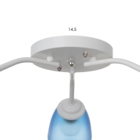 Люстра Оникс 3х15Вт E27 белый-синий 50х15х15см BayerLux