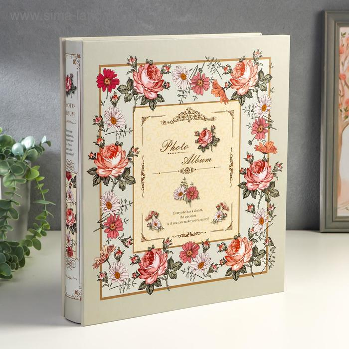 Фотоальбом на 500 фото 10х15 см Фотоальбом на 500 фото 10х15 см "Цветочный ковёр" в коробке МИКС 33,5х30х6 см