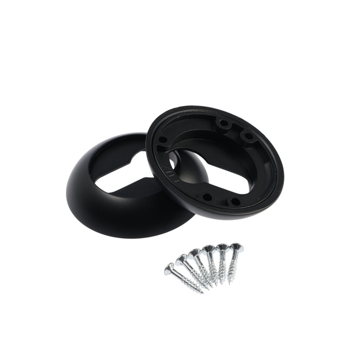 Накладка на цилиндровый механизм LOCKLAND, круглая d=53 мм, с креплением, цвет черный Накладка на цилиндровый механизм LOCKLAND, круглая d=53 мм, с креплением, цвет черный