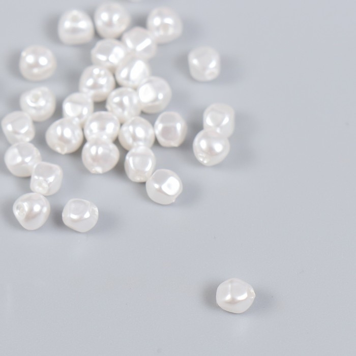 Бусины для творчества пластик Бусины для творчества пластик "Микро-жемчуг неправильной формы" 30 шт (± 5) 0,4х0,4х0,4 см
