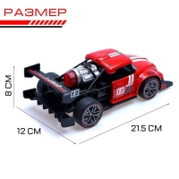 Машина радиоуправляемая «Хот-род», эффект дыма, свет и звук, работает от аккумулятора, цвет красный