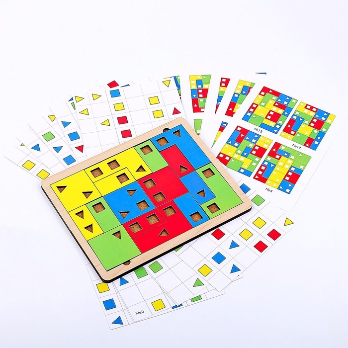 Тетрис с карточками, однотонные детали Тетрис с карточками, однотонные детали