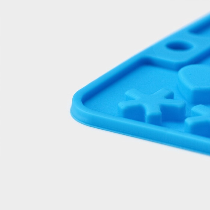 Форма для кондитерских украшений Доляна «С Днём рождения», силикон, 21,5×11,5 см, 49 ячеек (1,8×1,3 см), цвет синий Форма для кондитерских украшений Доляна «С Днём рождения», силикон, 21,5×11,5 см, 49 ячеек (1,8×1,3 см), цвет синий