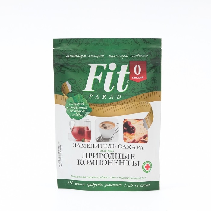 Заменитель сахара ФитПарад №7, натуральный, 250 г Заменитель сахара ФитПарад №7, натуральный, 250 г