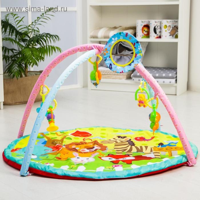 Развивающий коврик «Зоопарк», с дугами и погремушками Развивающий коврик «Зоопарк», с дугами и погремушками