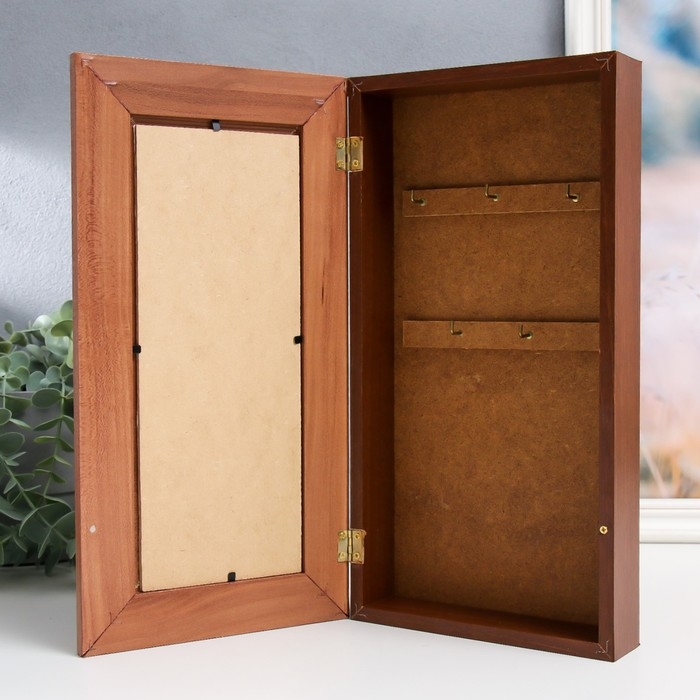 Ключница Ключница "Ключ" орех 16х31 см МИКС