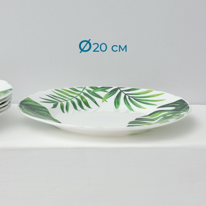 Сервиз столовый «Лист папоротника», 37 предметов, стеклокерамика Сервиз столовый «Лист папоротника», 37 предметов, стеклокерамика