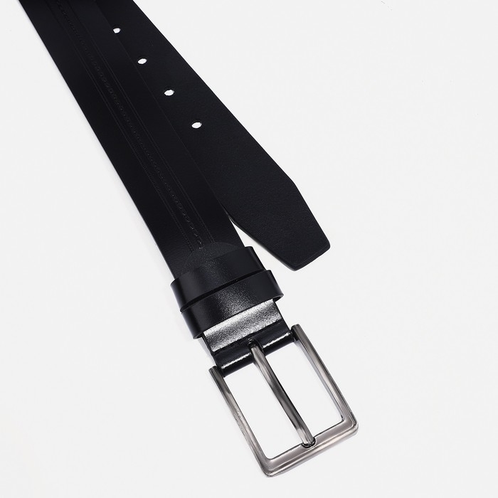 Ремень мужской, ширина 4 см, винт, пряжка металл, цвет чёрный Ремень мужской, ширина 4 см, винт, пряжка металл, цвет чёрный