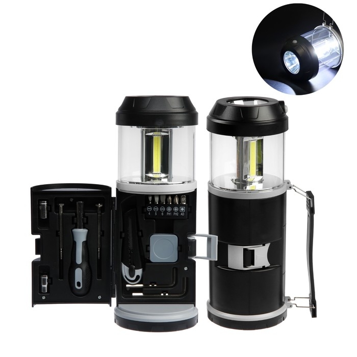 Набор инструментов ТУНДРА, подарочный пластиковый кейс Набор инструментов ТУНДРА, подарочный пластиковый кейс "Фонарь средний", 15 предметов