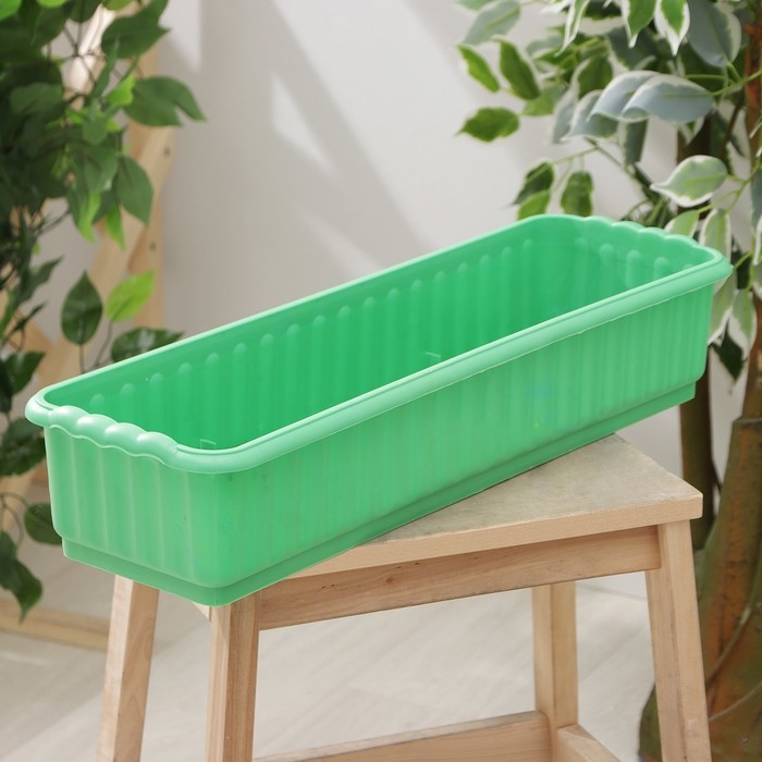 Ящик для цветов с дренажной решёткой, 9.5 л, цвет МИКС Ящик для цветов с дренажной решёткой, 9.5 л, цвет МИКС