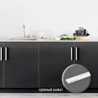 Ручка профильная мебельная торцевая CAPPIO RP101WH, м/о 128 мм, белая