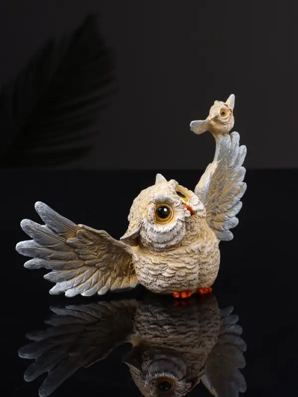 Фигура Фигура "Сова с совенком на крыле" 9.3х13.5х5.2 см