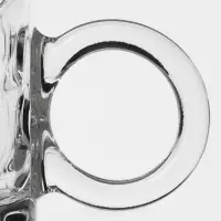 Кружка Доляна &laquo;Крис&raquo;, 300 мл, 13.5&times;8.6 см, стекло, прозрачная