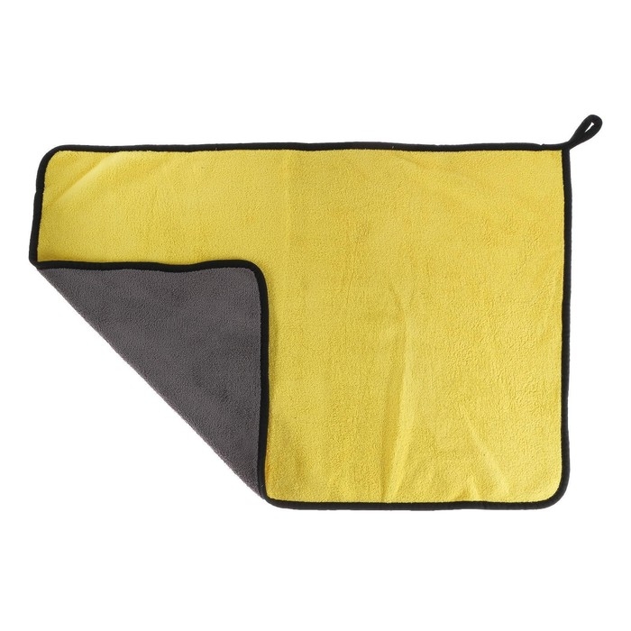 Тряпка для мытья авто, CARTAGE, микрофибра, 400 г/м², 40×60 cм, желто-серая Тряпка для мытья авто, CARTAGE, микрофибра, 400 г/м², 40×60 cм, желто-серая