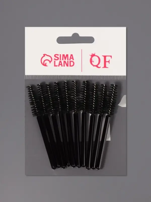 Щёточки для бровей и ресниц «МИНИ», набор - 10 шт., 7 см, чёрные