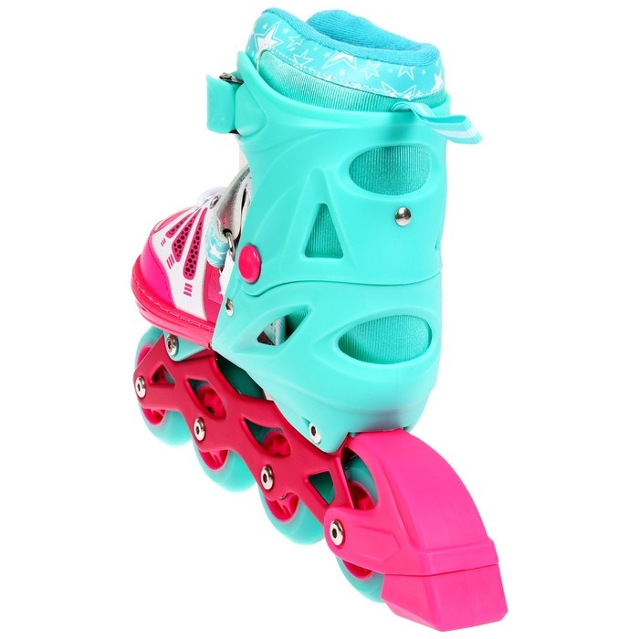 Роликовые коньки раздвижные ONLYTOP, р. 34-37, светящиеся колёса PU 64 мм Роликовые коньки раздвижные ONLYTOP, р. 34-37, светящиеся колёса PU 64 мм