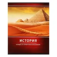 Тетрадь предметная Calligrata «Металл», 48 листов в клетку История, со справочным материалом, обложка мелованный картон, блок №2, белизна 75% (серые листы)