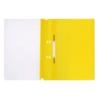 Папка-скоросшиватель Calligrata, А4, 180 мкм, жёлтая, прозрачный верх, с перфорацией