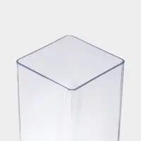 Ваза пластик настольная "Альваро" геометрия, 25х10 см, прозрачный