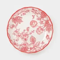 Тарелка Botanica, d=18.5 см, фарфор, белая, красная