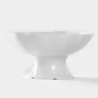 Конфетница Добрушский завод &laquo;Бельё&raquo;, фарфор, 300 мл, h=15.2 см, белая