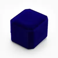 Футляр под кольцо, серьги &laquo;Геометрия&raquo;, бархатный, 5&times;5.5&times;4 см, синий