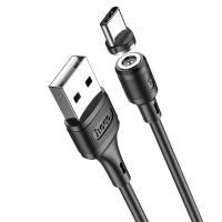 Кабель Hoco X52, Type-C - USB, магнитный разъем, только зарядка, 3 А, 1 м, черный