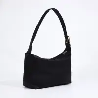 Сумка женская багет на молнии, 32&times;14&times;22 см, чёрная