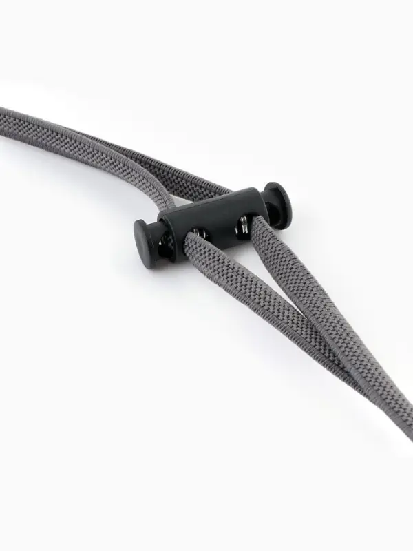 Фиксатор для шнура, двойной, d=5 мм, 11&times;33 мм, 30 шт., чёрный