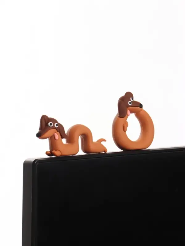 Мини - фигурка на монитор &laquo;Таксы-гусенички&raquo;, набор 2 шт., 2.5&times;7&times;2.5 см