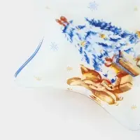 Блюдо сервировочное звезда "Новый Год в лесу" 15 см