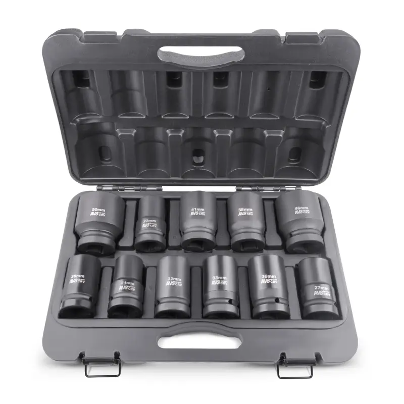 Набор головок для механического гайковерта 1"DR (21-50мм) (11 предметов) AVS NGL01-11I