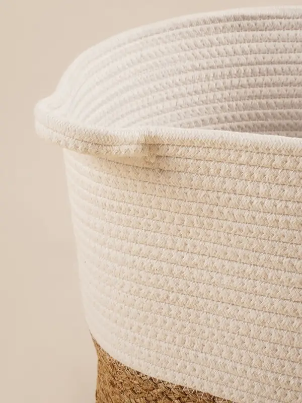 Корзина для белья плетеная круглая SL Home Orden, хлопок, гиацинт, 35&times;40 см