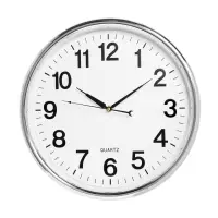 Часы настенные классические &laquo;Ивона&raquo;, d=41 см, серебристые, от батарейки 1&times;АА