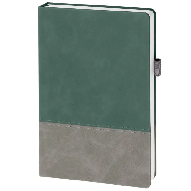 Ежедневник Horizon, недатированный, серый с зеленым