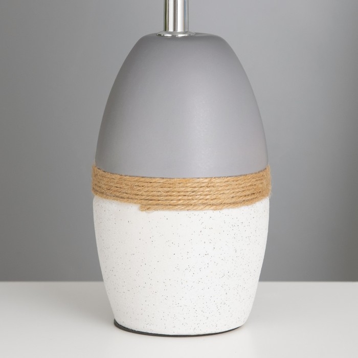 Лампа настольная Лампа настольная "Никола" 1х40Вт Е14 бело-серый 23х23х38см