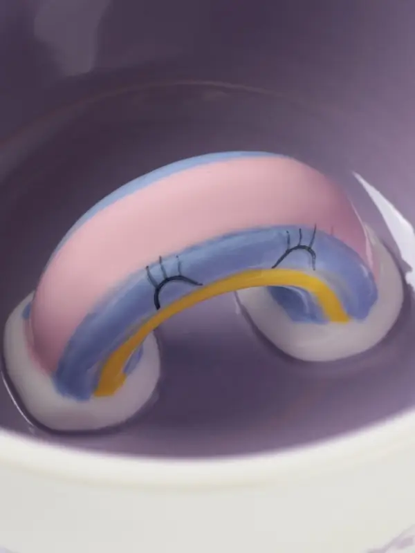 Кружка Доляна &laquo;Радуга&raquo;, 475 мл, керамика, с фигуркой, белая/сиреневая