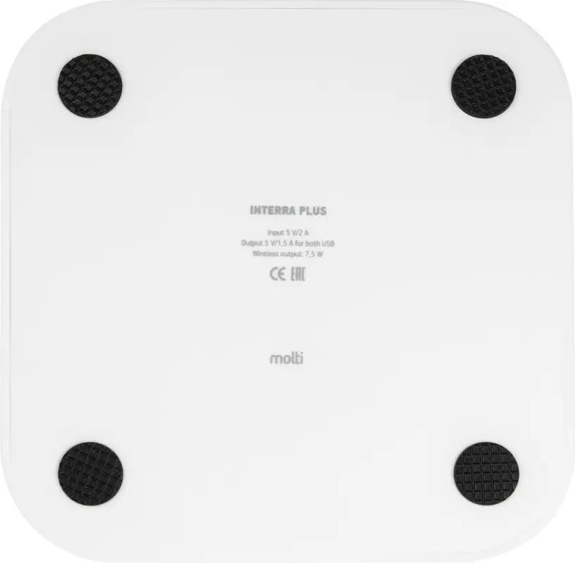 Беспроводное зарядное устройство Interra Plus, белое Беспроводное зарядное устройство Interra Plus, белое