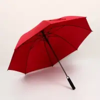 Зонт - трость полуавтоматический &laquo;Однотон&raquo;, эпонж, 8 спиц, R=60/70 см, d=120 см, красный