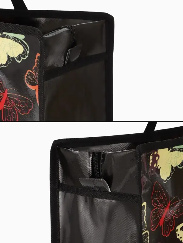 Сумка хоз Бабочки, 40*15*30, отдел на молнии, черный