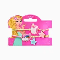 Браслеты детские парные "Выбражулька" неразлучники, единорог, звезды, разноцветный