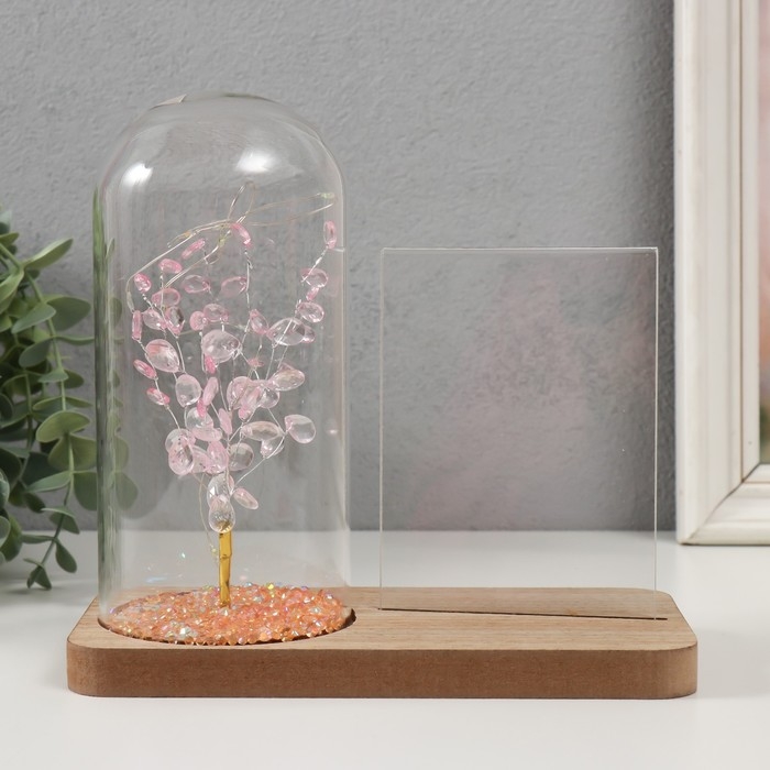 Фоторамка дерево 9х13 см с подсветкой Фоторамка дерево 9х13 см с подсветкой "Розовое деревце" от батареек 2хLR1130 19х9х18,5 см