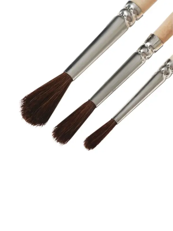 Набор кистей для рисования, пони, 3 штуки: № 2, 3, 4, Calligrata, круглые, деревянная ручка, в пакете