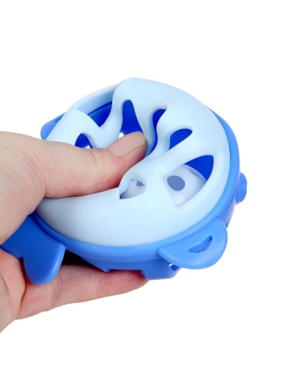 Прорезыватель силиконовый для зубов с погремушкой Крошка Я «Рыбка», в кейсе, синий Прорезыватель силиконовый для зубов с погремушкой Крошка Я «Рыбка», в кейсе, синий