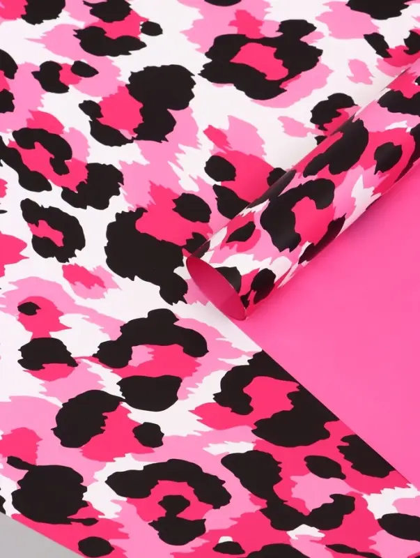 Пленка для цветов, &laquo;Эклер&raquo;, бело-розовый, 57&times;57 см