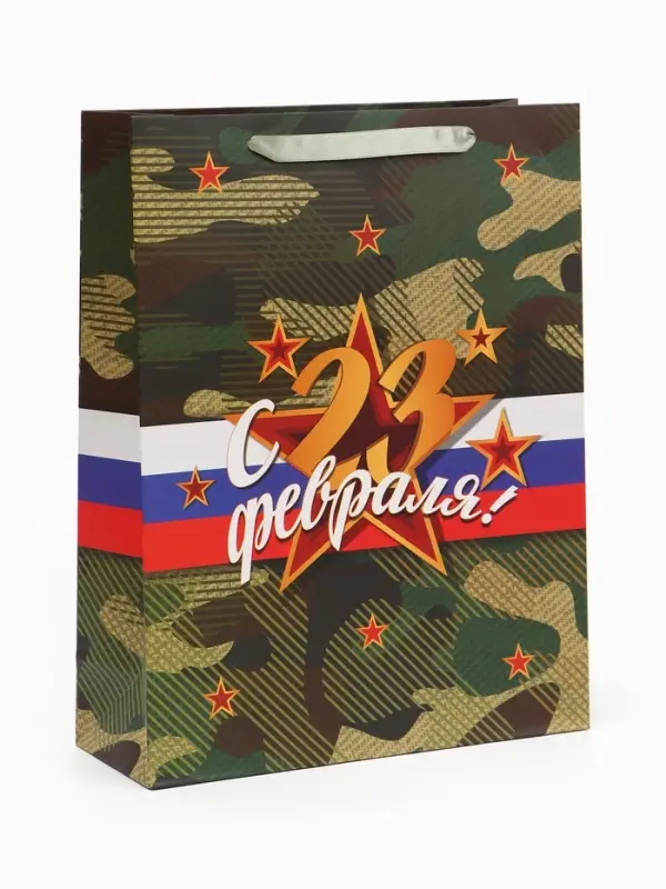 Пакет ламинированный &laquo;С 23 февраля!&raquo;, 31&times;40&times;11.5 см