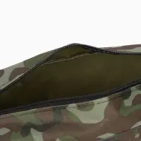 Косметичка на молнии мужская, с ручкой, с сеткой, принтом, камуфляж/зелёная